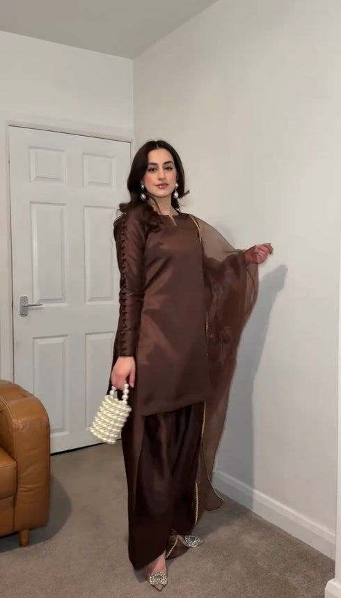 Chocolate Brown Farshi Set