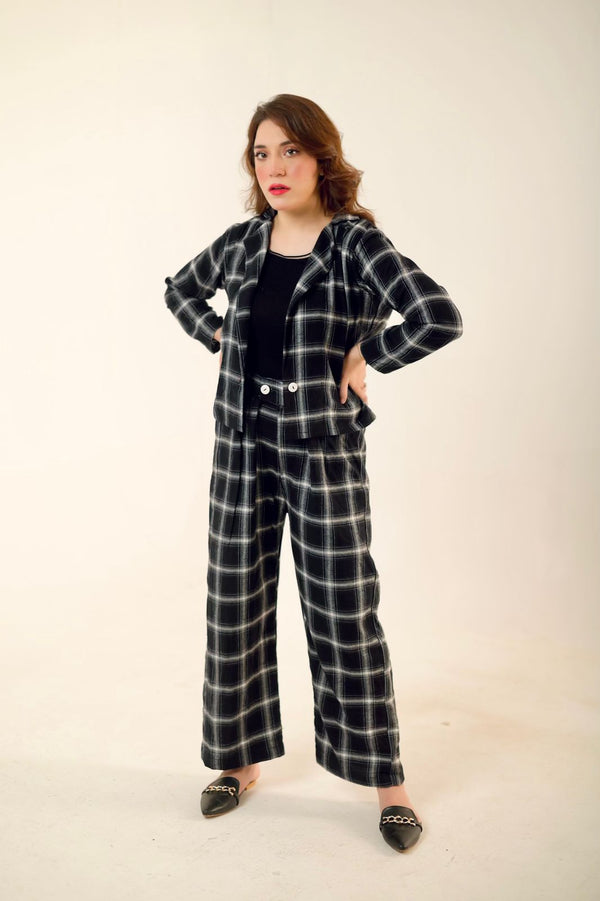 Black check Co-Ord Set