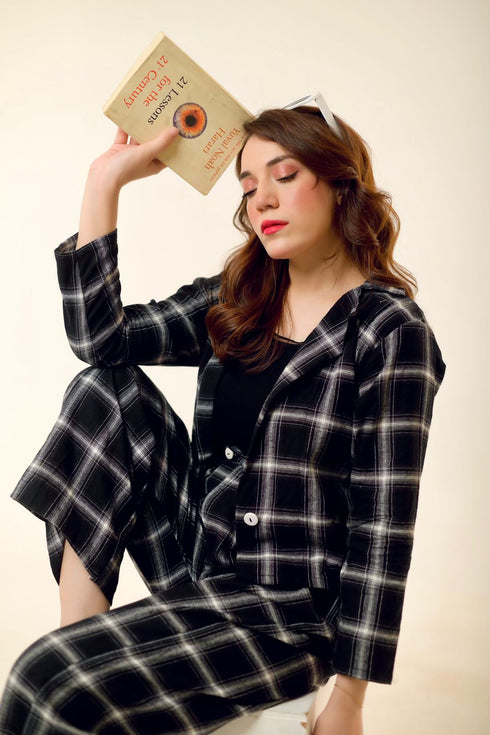 Black check Co-Ord Set