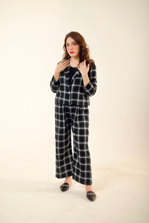 Black check Co-Ord Set