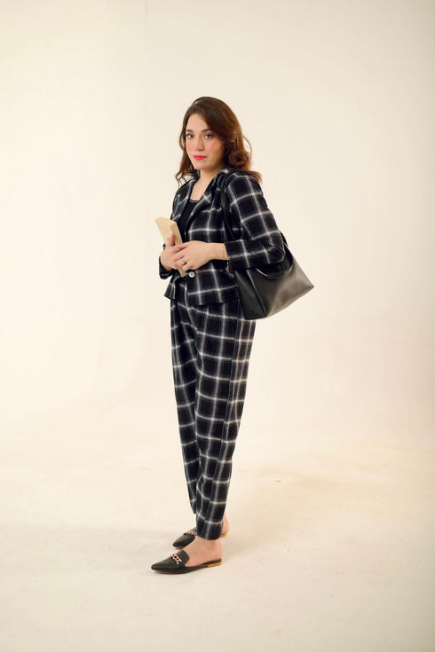 Black check Co-Ord Set