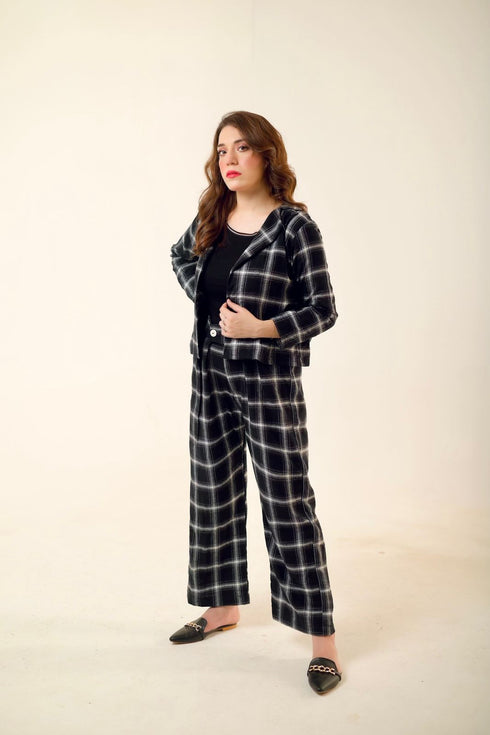 Black check Co-Ord Set
