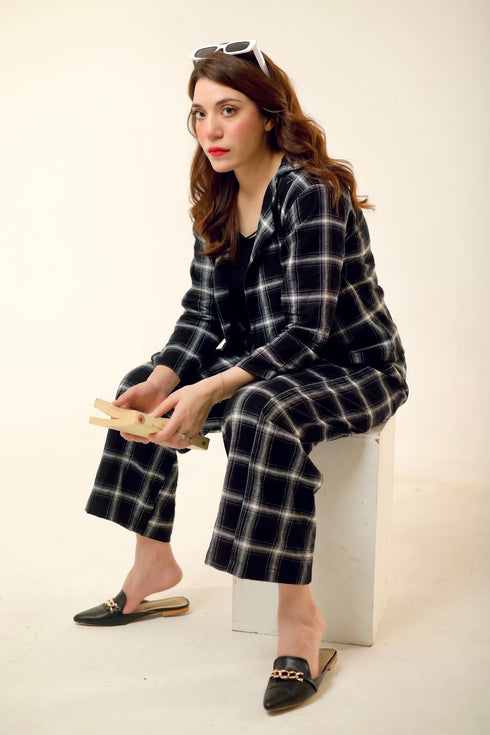 Black check Co-Ord Set
