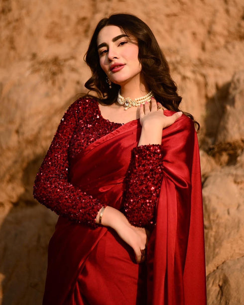 Ruby Moonlight - Saree