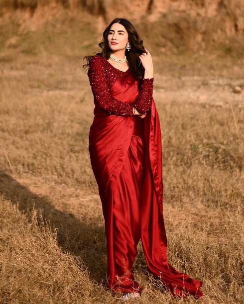 Ruby Moonlight - Saree