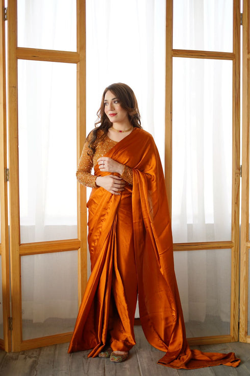 Rust Moonlight - Saree