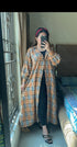 Brown Korean Check Dress