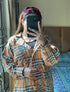 Brown Korean Check Dress