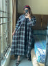 Black Korean Check Dress