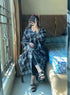 Black Korean Check Dress