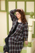 Black Korean Check Dress