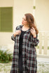 Black Korean Check Dress