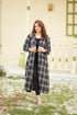 Black Korean Check Dress