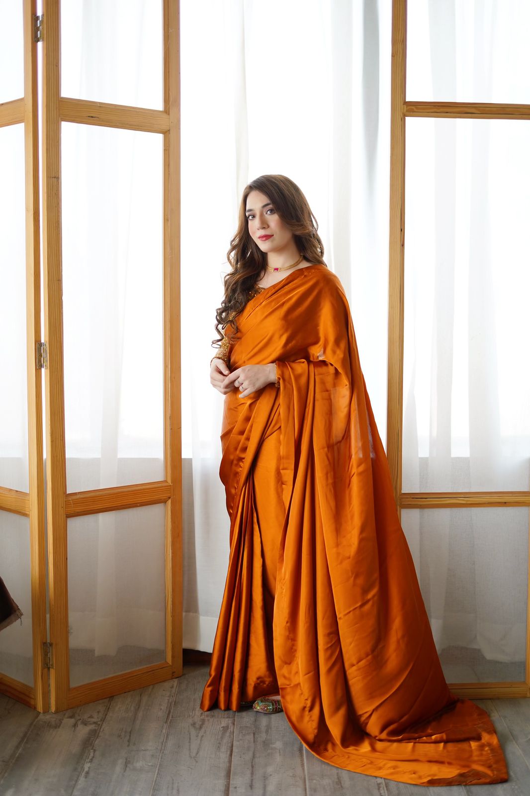 Rust Moonlight - Saree